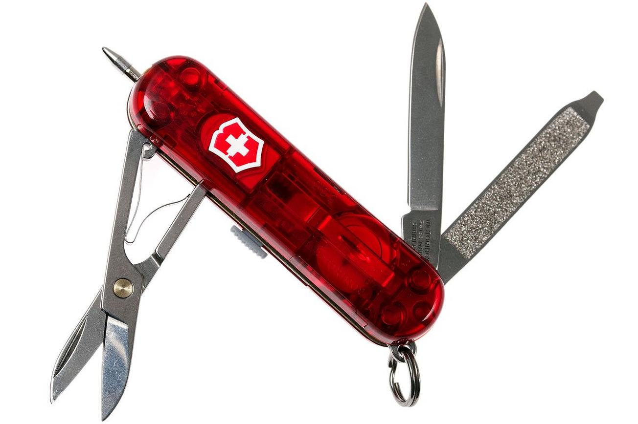 Victorinox Signature Lite transparant rood 0.6226 Zwitsers zakmes