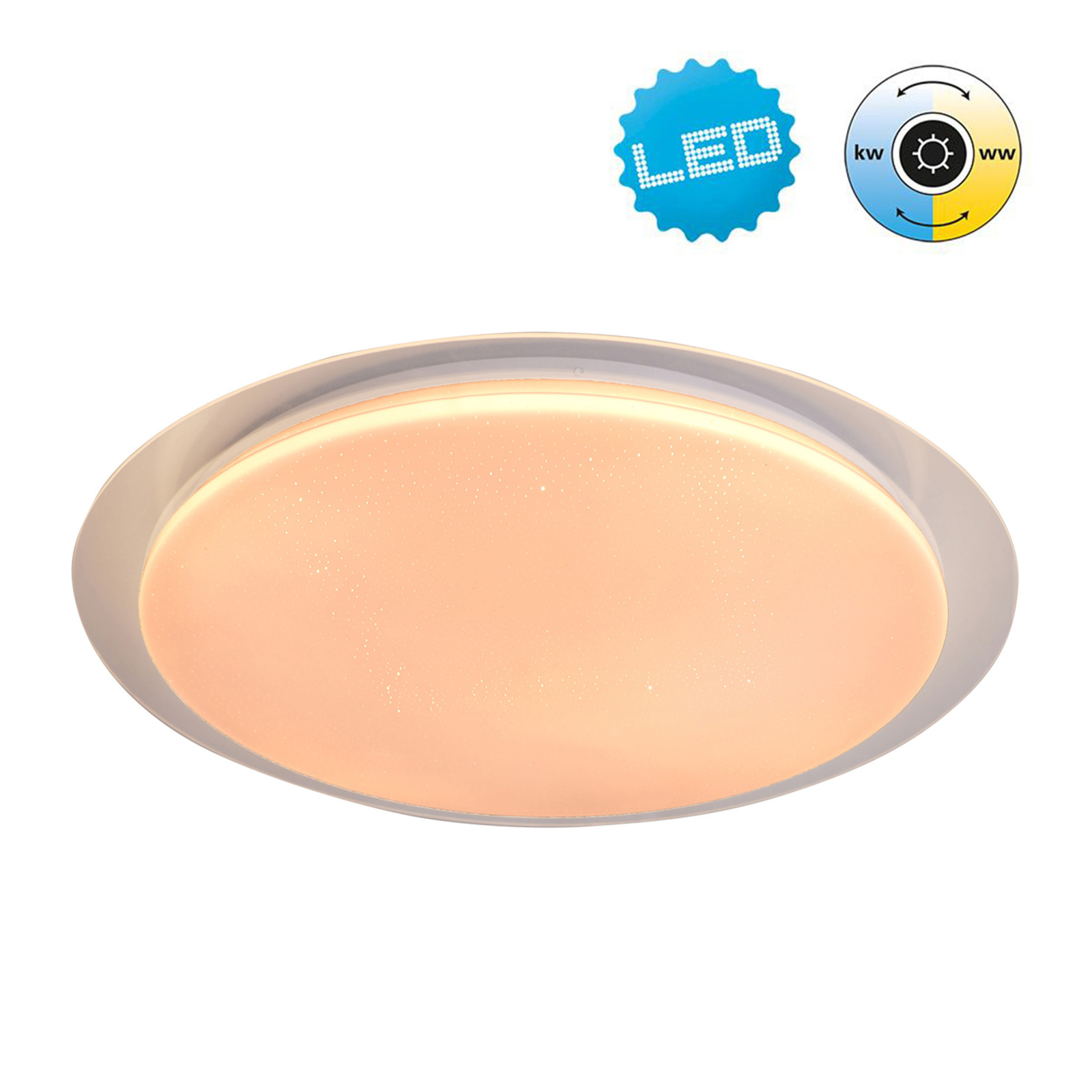 LED-Deckenleuchte LOCARNO - transparent - Ø 46 cm