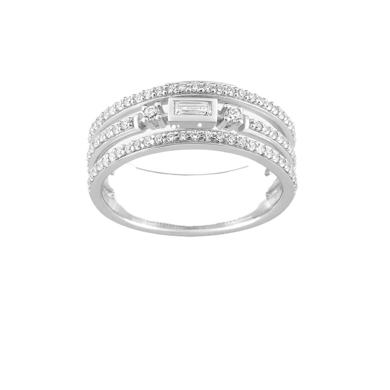 Bague femme - Oxyde de zirconium - Argent 925