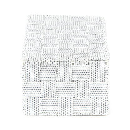 Boîte de rangement avec couvercle Stan L blanche