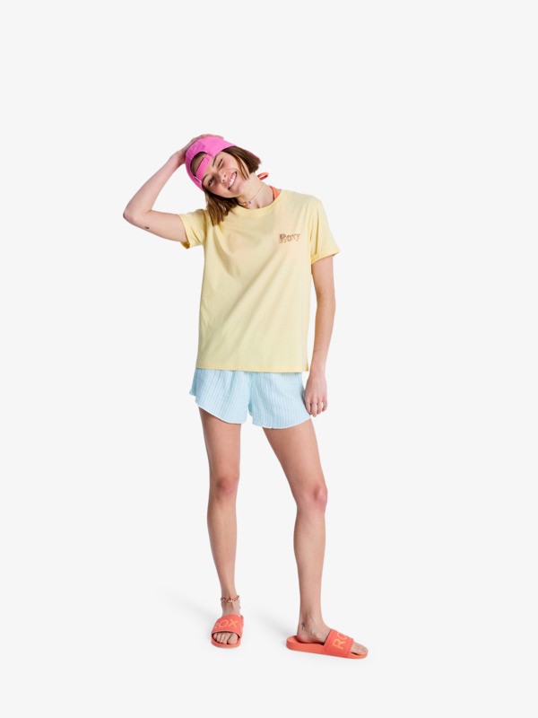 Oceanregular Poster T-Shirt à manches courtes Jaune Femme