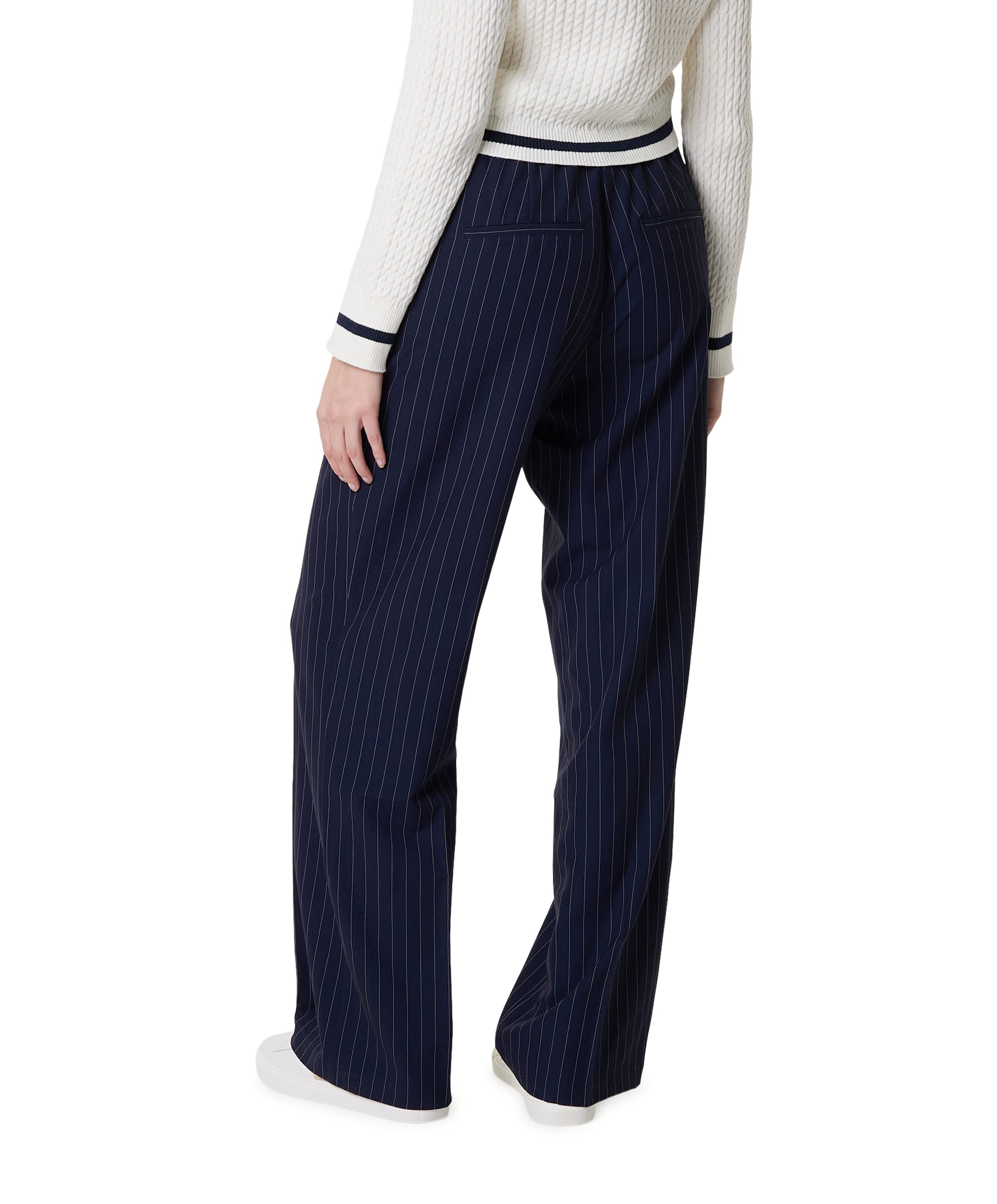 Red Button Claudette Palazzo Pinstripe dames broek blauw