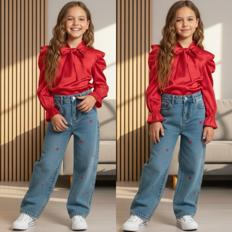 Denim sweetheart jeans