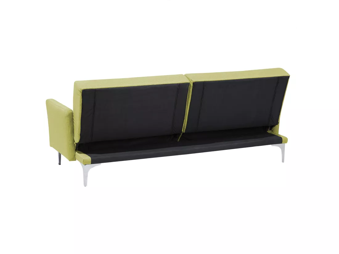 Canapé convertible 3 places en tissu vert LUCAN