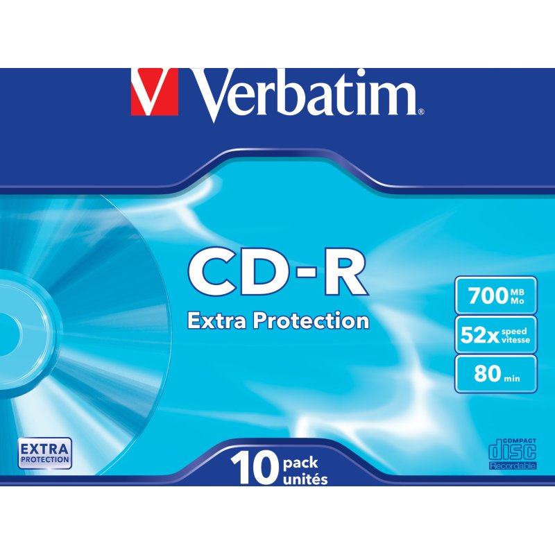 Verbatim CD-R Extra Protection 700 Mo 52x 10 pièce(s)