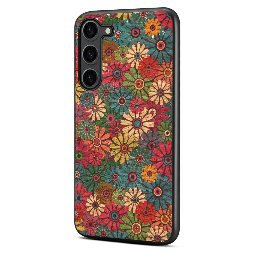 Samsung Galaxy S24 Hybrid Leder Hardcase Hülle im Vintage Mandala Look - Style 2