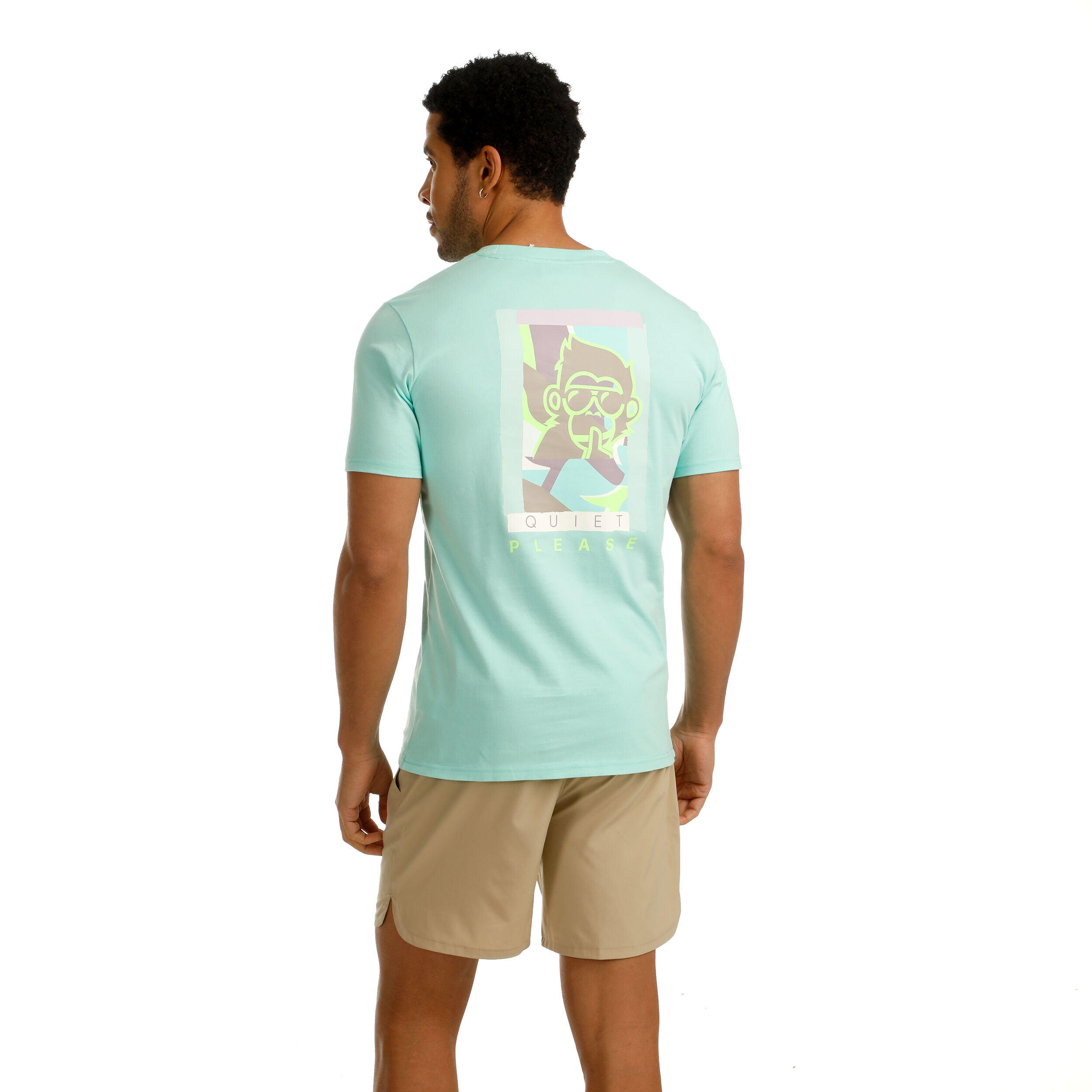Quiet Please Wild Collage T-shirt Hommes - Turquoise , Multicouleur