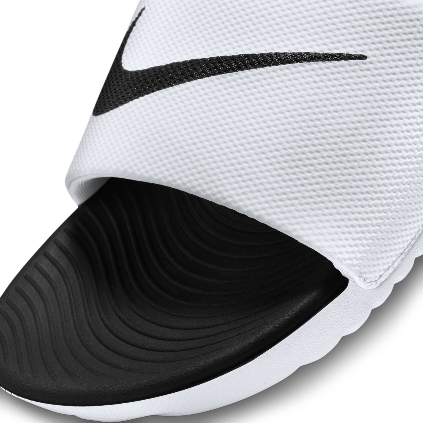 Nike Kawa Slippers Kids Wit Zwart