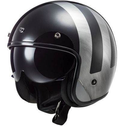 Casque LS2 OF601 BOB II - LINES - Noir / Gris