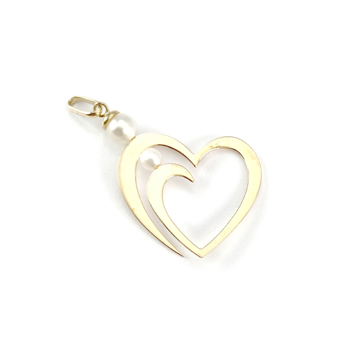 Pendentif d'occasion or 750 jaune perle de culture de chine