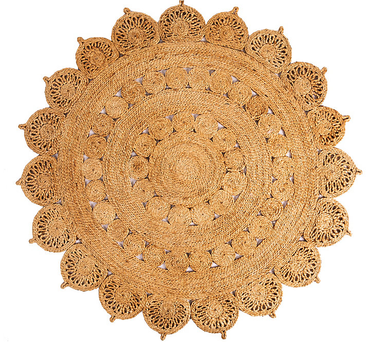 Tapis rond en jute naturel Kolkata Deco&Co ⌀120cm