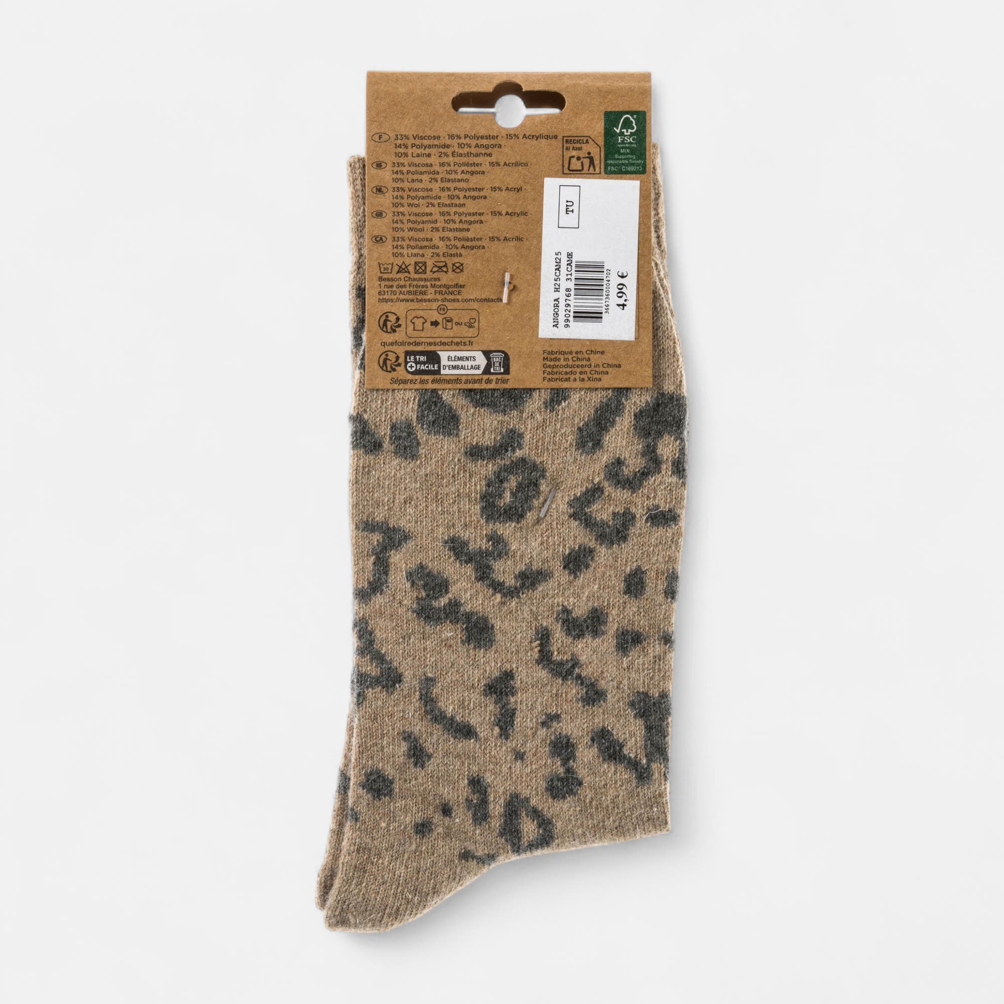 Chaussettes Femme camel