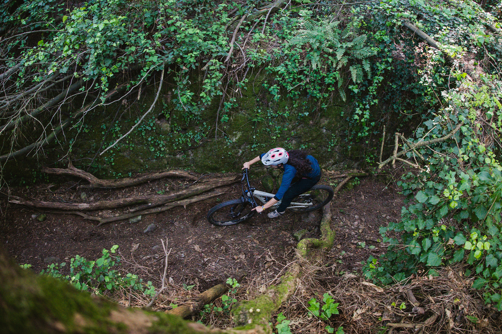 Dirtlej Trailscout Long Flex MTB Bukser Til Kvinder Blå/grå