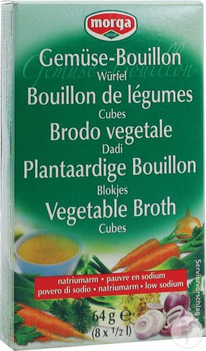 Morga Bouillon De Légumes Pauvre En Sel Cubes Bio 8x8g