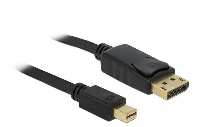 Kabel Mini-DisplayPort – DisplayPort, 2 m 4K 60 Hz, SchwarzMini Displayport 1.2 Stecker zu Displayport Stecker, 2 m