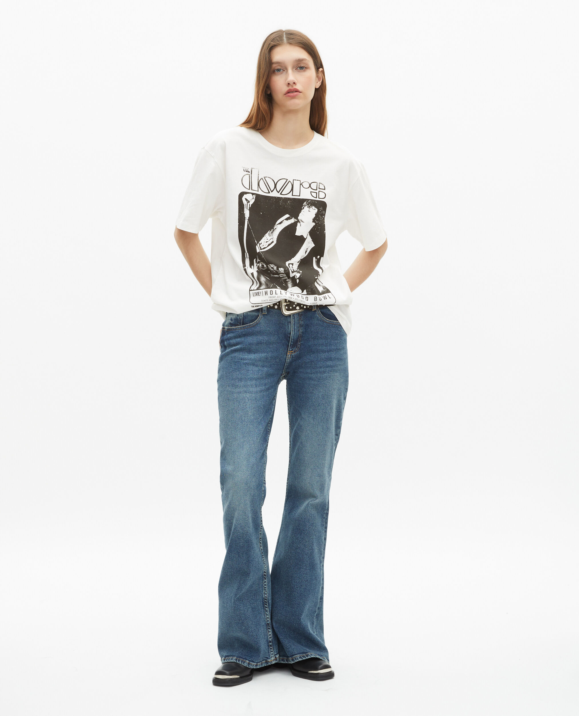 T-shirt mixte The Doors X The Kooples écru