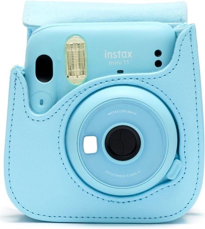 Fujifilm - INSTAX mini 11 Case - Sky Blue - Imitatieleren Hoes