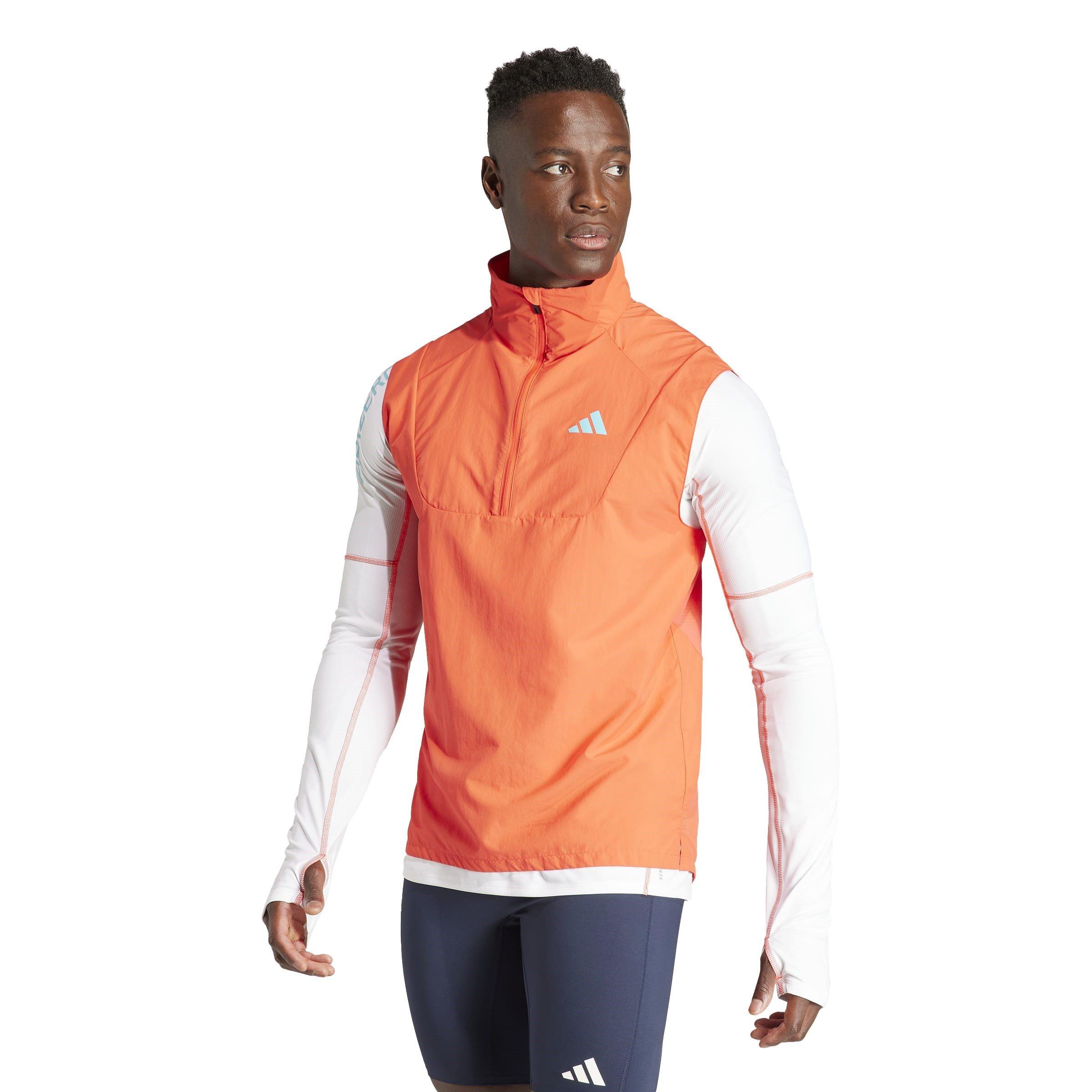 adidas Adizero Half Zip Running Vest Mens