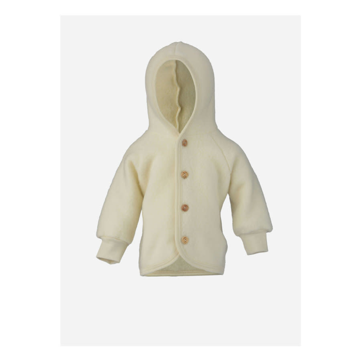 Engel | Hooded jacket with wooden buttons | Naturel