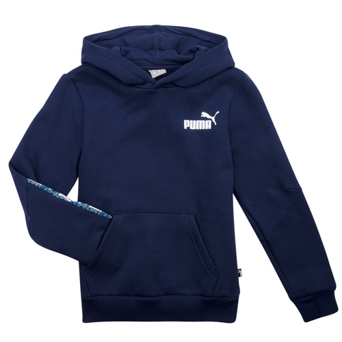 Puma - ESS TAPE CAMO HOODIE FL B - Marine