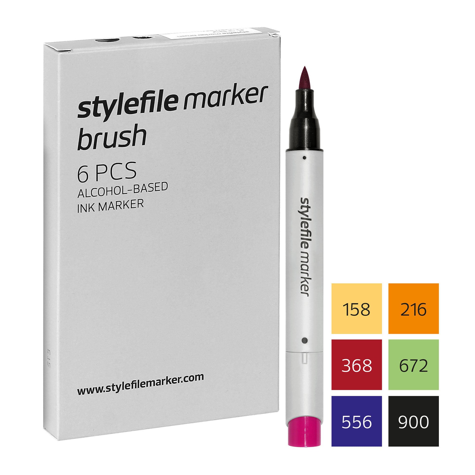 Stylefile<br>Marker 6er Brush Starter Set 01