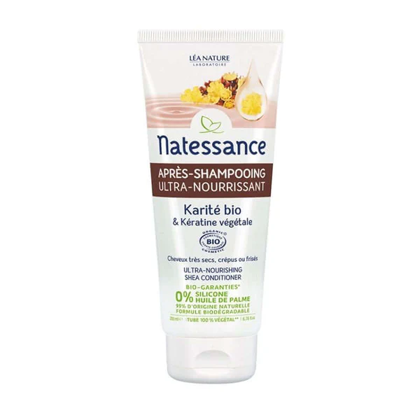 Natessance Après-Shampoing Ultra-Nourrissant Karité et Kératine Végétale 200 ml