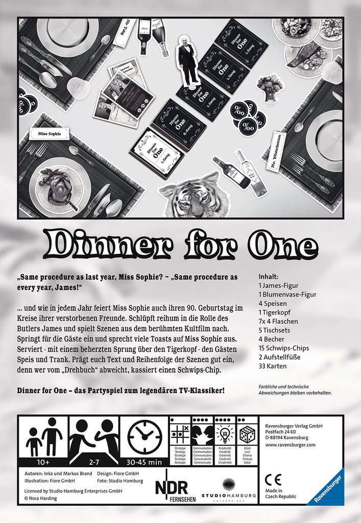 Ravensburger Spiel Der 90. Geburtstag oder Dinner for One