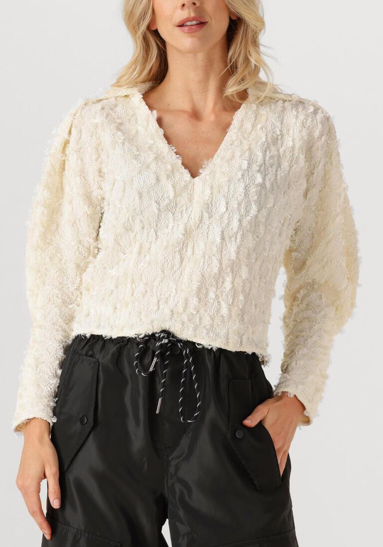 creme haute l'amitié blouses stuff structre v-blouse