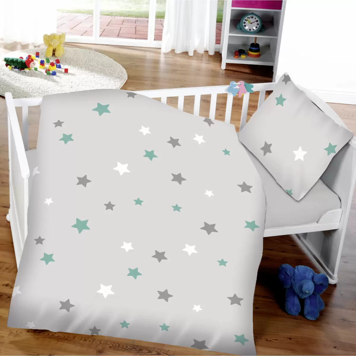 Baby Bettwäsche-Set Starlight Grau