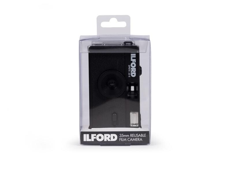 Ilford Analogkamera Sprite 35-II Black Kompaktkamera mit Blitz