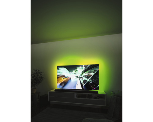 EntertainLED USB LED-strip TV-verlichting 65 inch 2,4 m 4W 144 LED's RGB-kleurverandering + geheugenfunctie + afstandsbediening