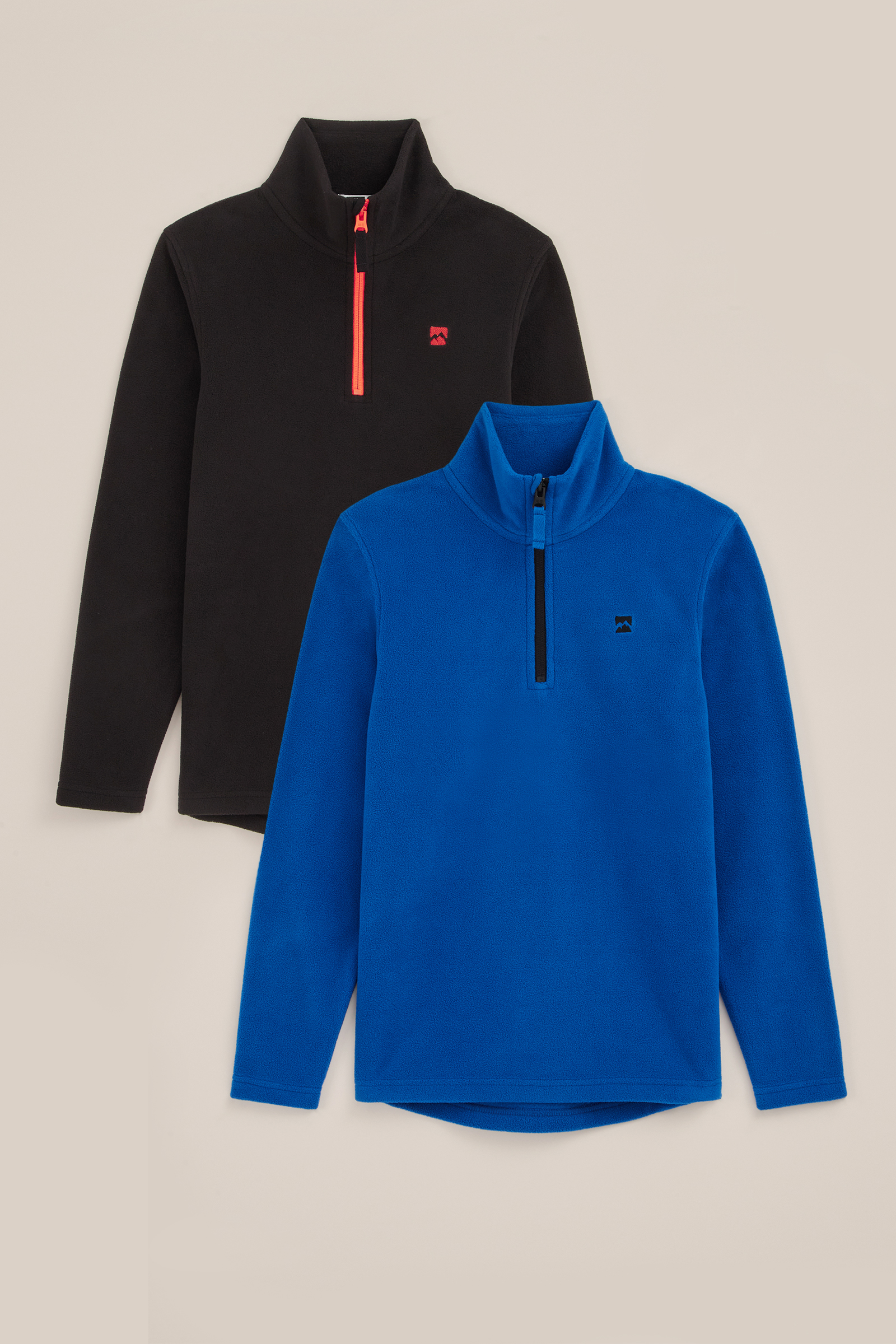 Jongens ski fleecetrui, 2-pack WE Fashion Felblauw
