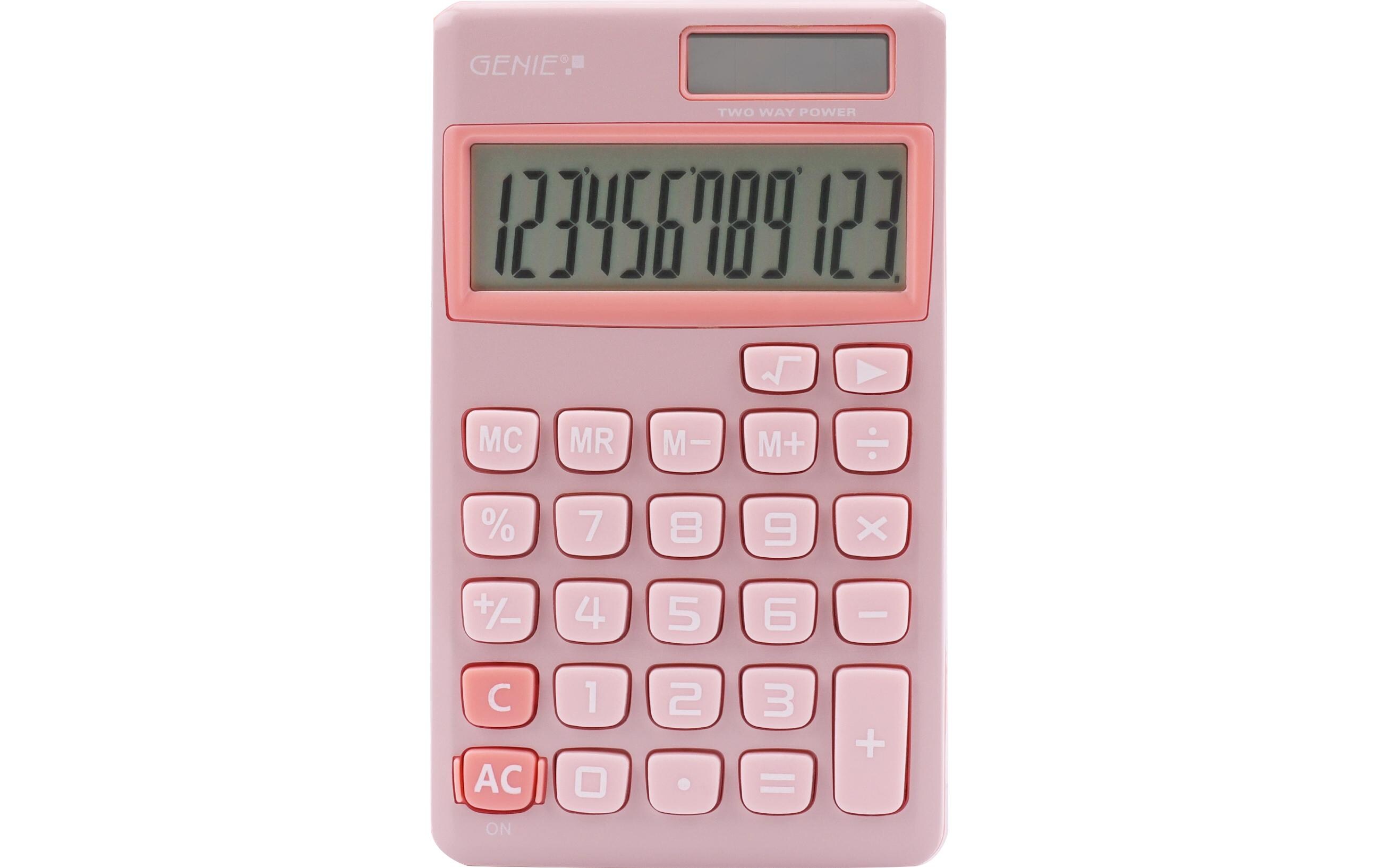 Taschenrechner 212P PinkKompakter Taschenrechner im Retro-Design