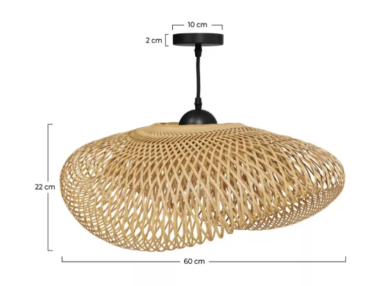 Suspension en bambou naturel D60 cm - Anya