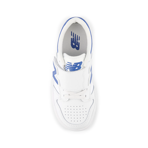 New Balance Little Kids' 480 Sneakers, White/Blue Agate, 32