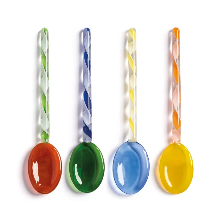 &klevering - Swirl Löffel, multi (4er-Set)