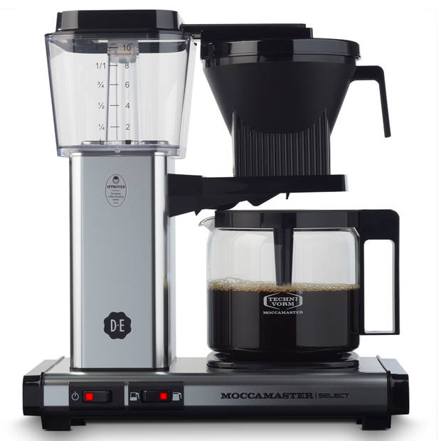 Douwe Egberts Moccamaster filterkoffiezetapparaat KBG Select chroom 1,25L