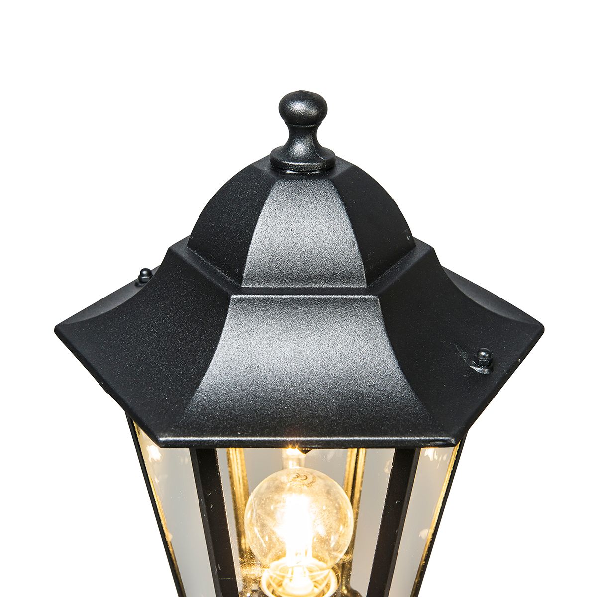 Klassieke staande buitenlamp zwart 170 cm IP44 - New Orleans