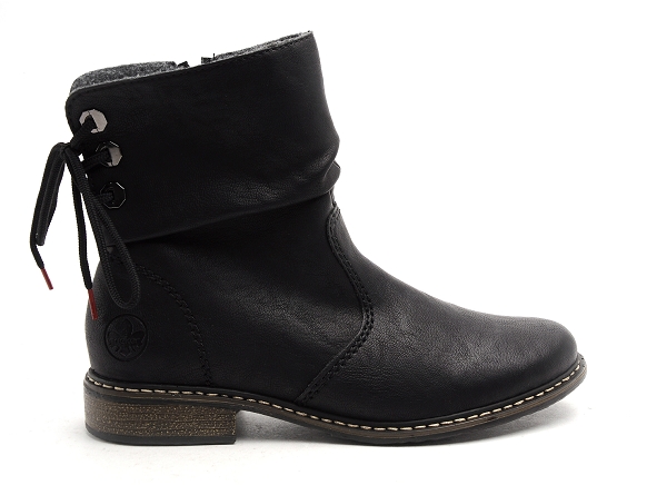 Rieker boots bottine plates femme z49l1 noir