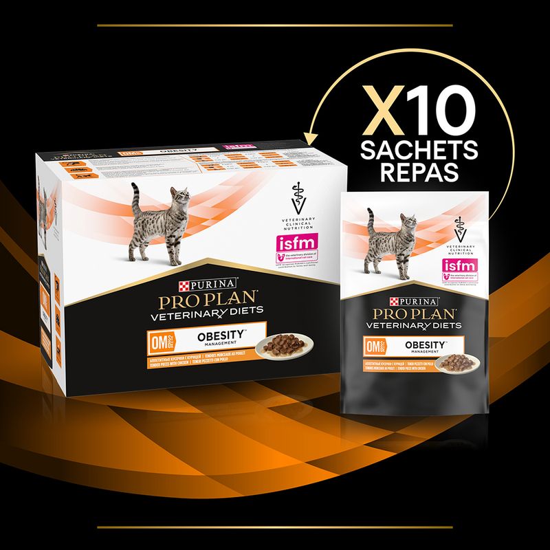 PURINA PRO PLAN Veterinary Diets Feline OM ST/OX Obesity Management, poulet