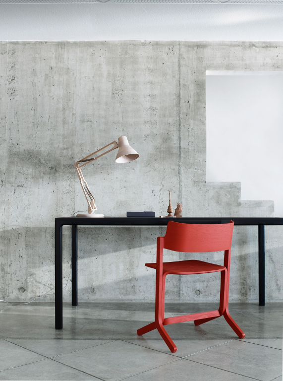 Hay Table T12 tafel rechte hoeken  - frame: wit - top: wit laminaat - 200x95x74