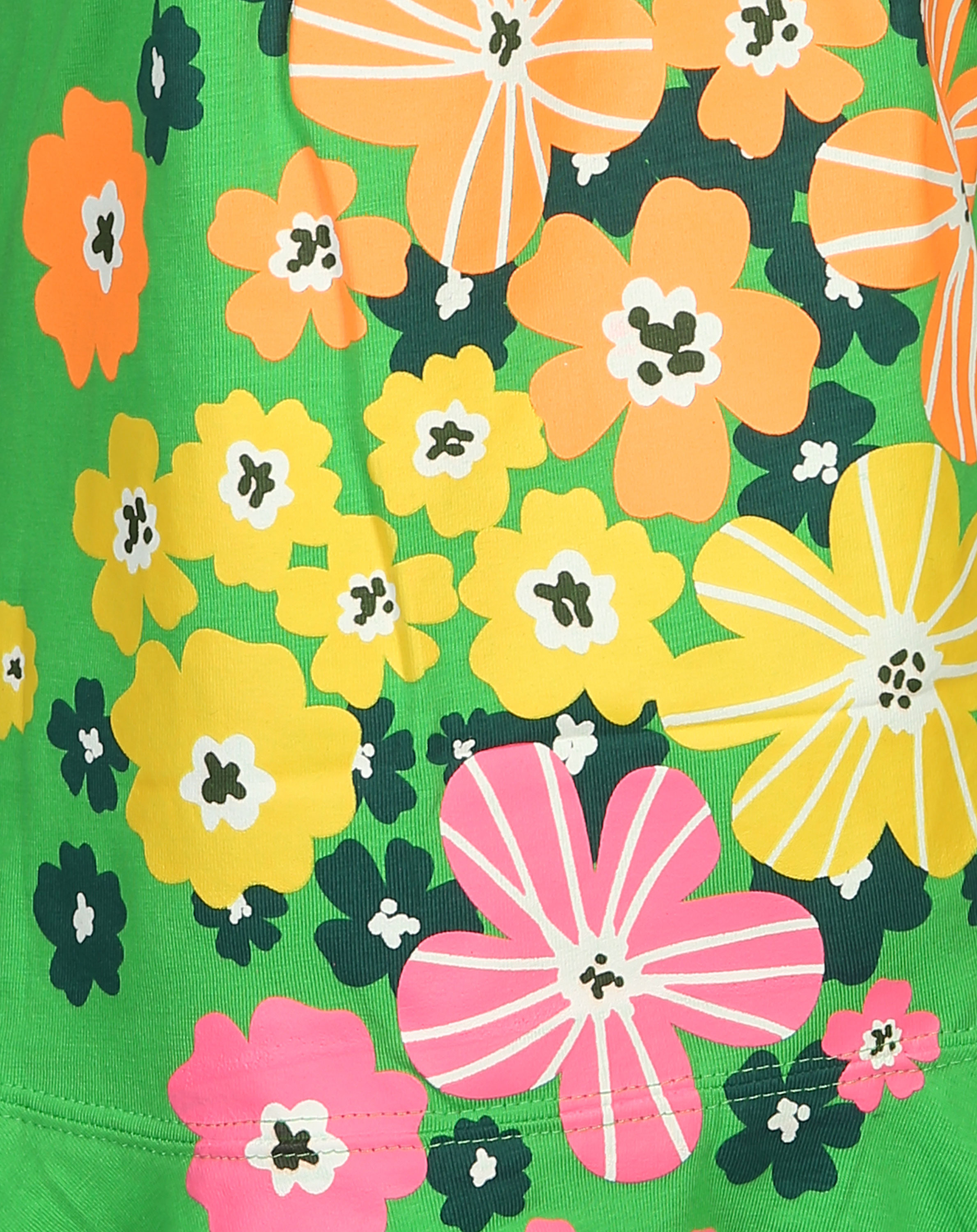 Trägerkleid FLOWER POWER in grasgrün