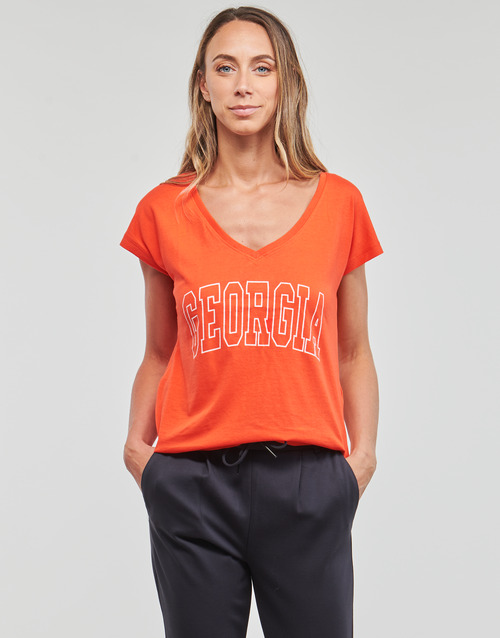 Only - ONLKELLY S/S V-NECK TOP BOX CS JRS - Orange