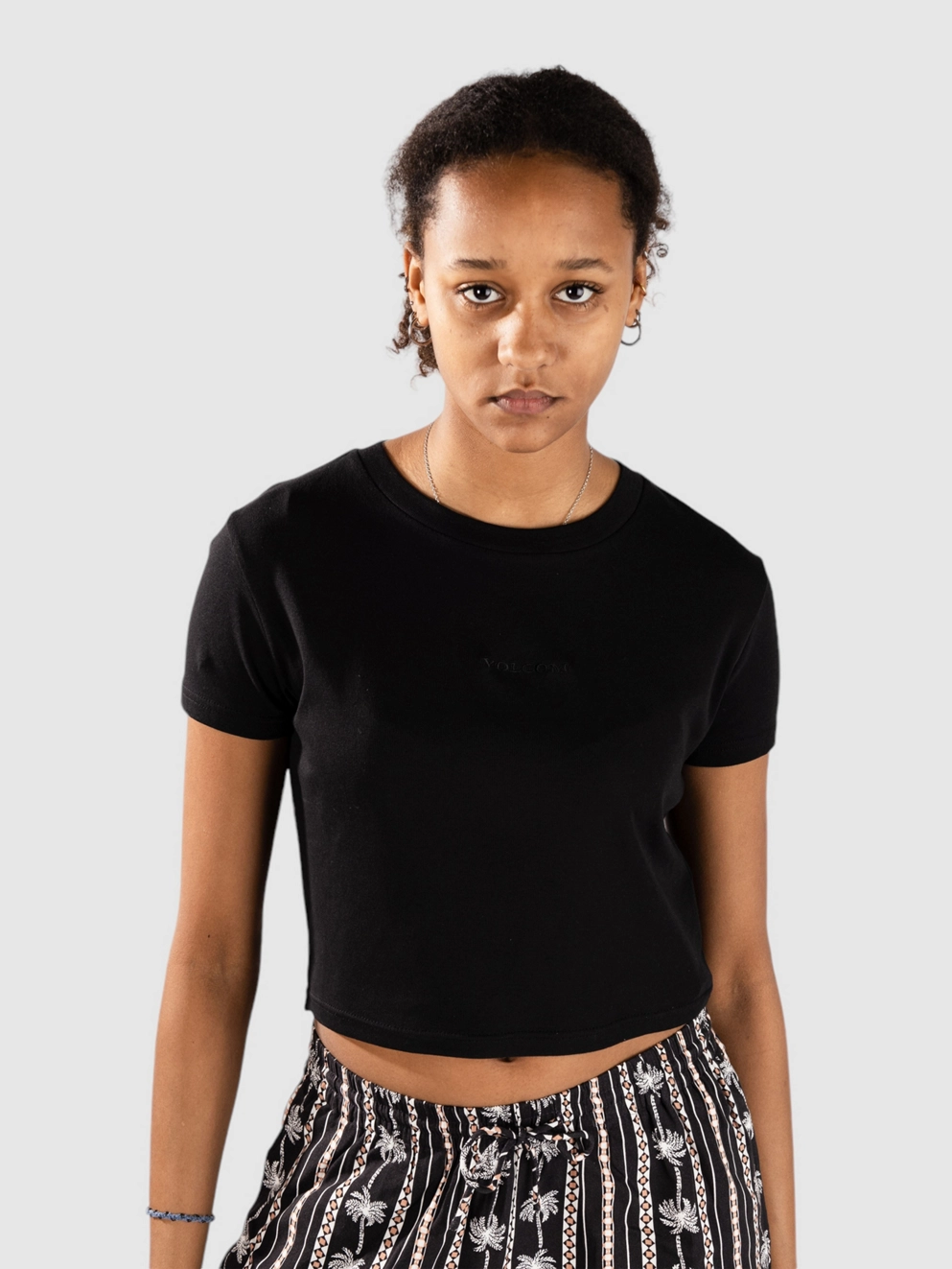 Volcom Volcomstone Tight Crop T-Shirt black