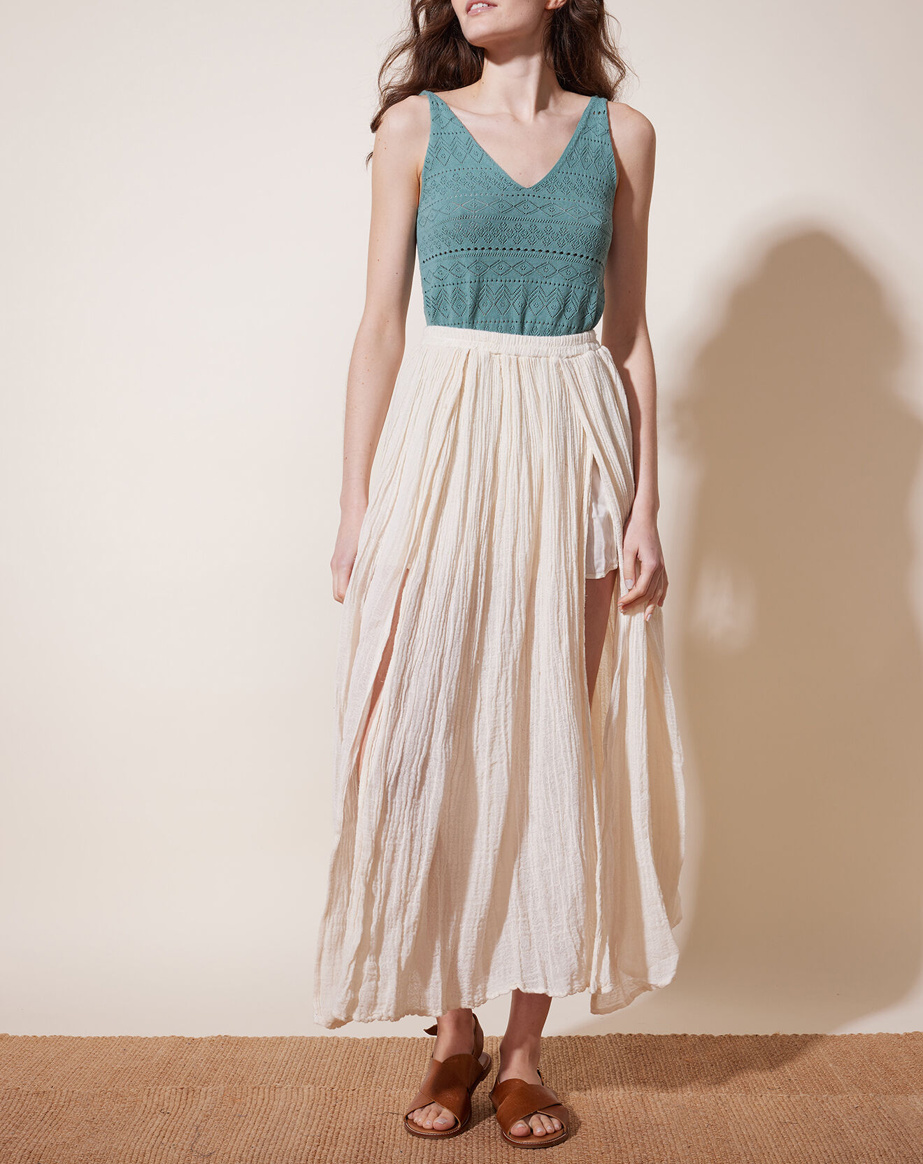 Louizon Jupe en Lin & Coton Yosaley écrue