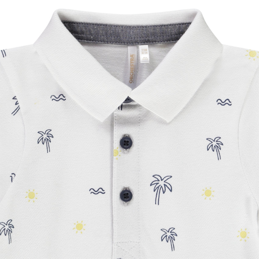 Polo manches courtes imprimé palmiers pour bébé garçon