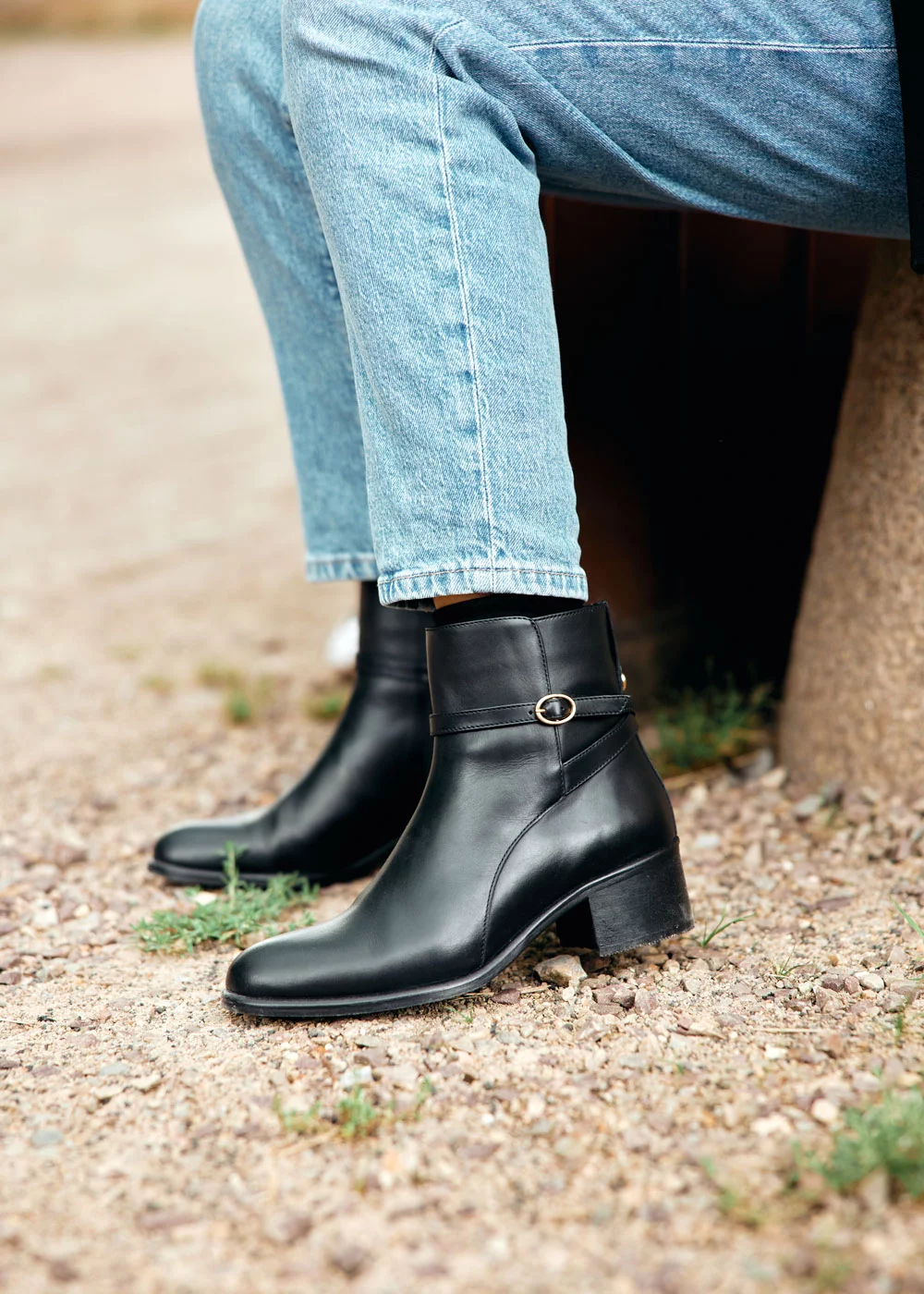 BOOTS ALGHERO CUIR NOIR