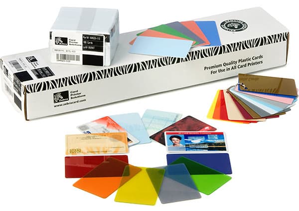 Zebra Premier - Polyvinylklorid (PVC) - 40 mille - hvit - CR-80 Card (85.6 x 54 mm) 350 kort kort