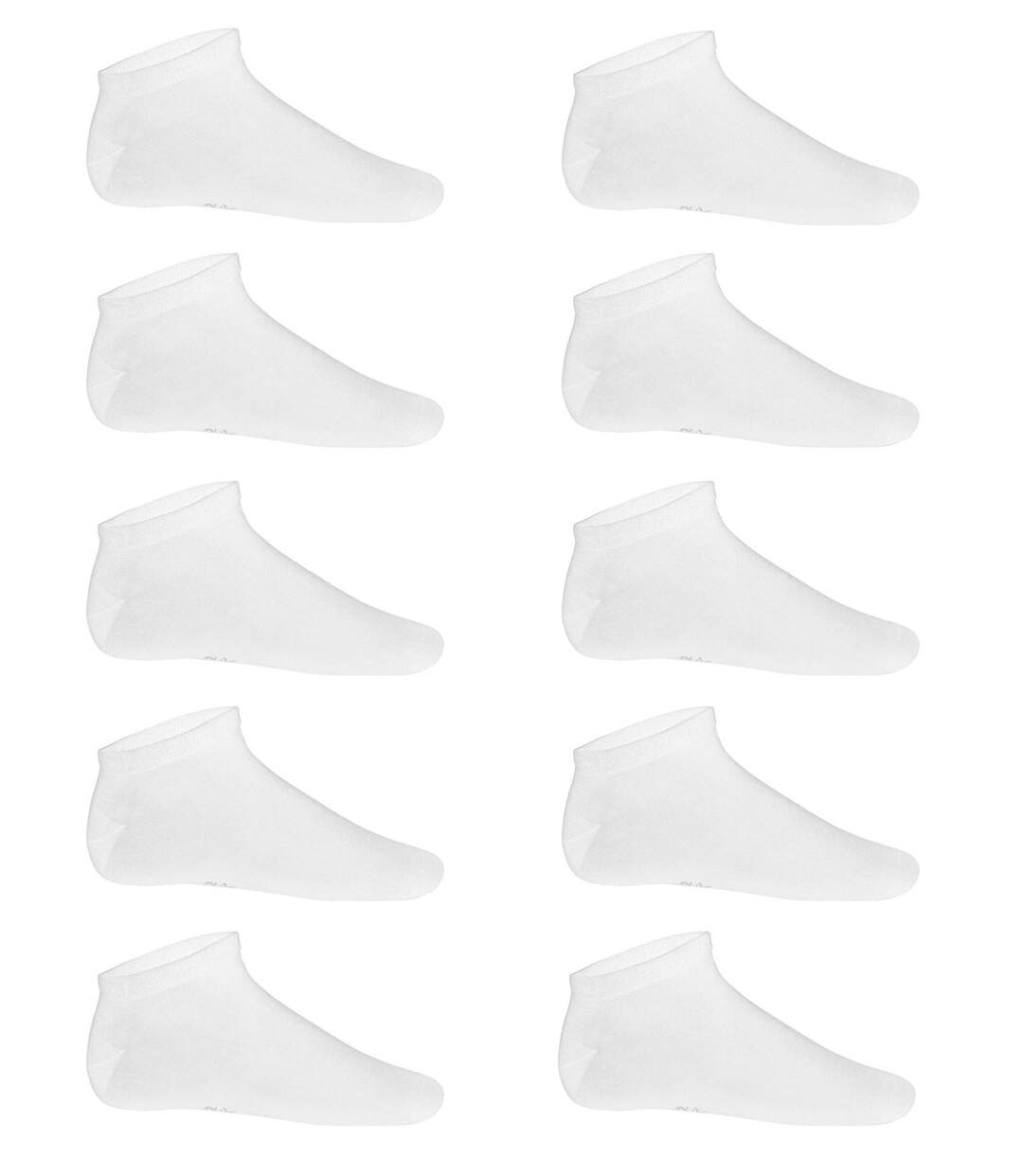 Lot 10 Paires de socquettes invisibles - PA037 - blanc