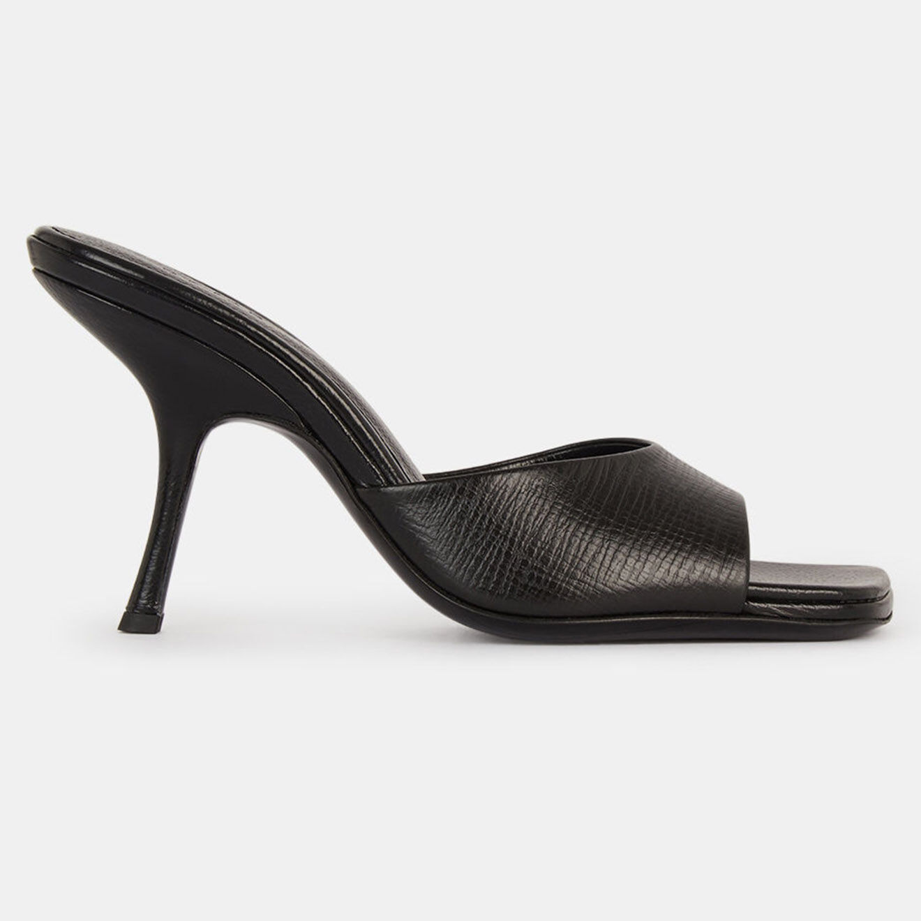 By Far Mules en Cuir HLS noires - Talon 8 cm